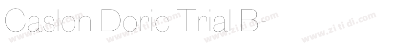 Caslon Doric Trial B字体转换